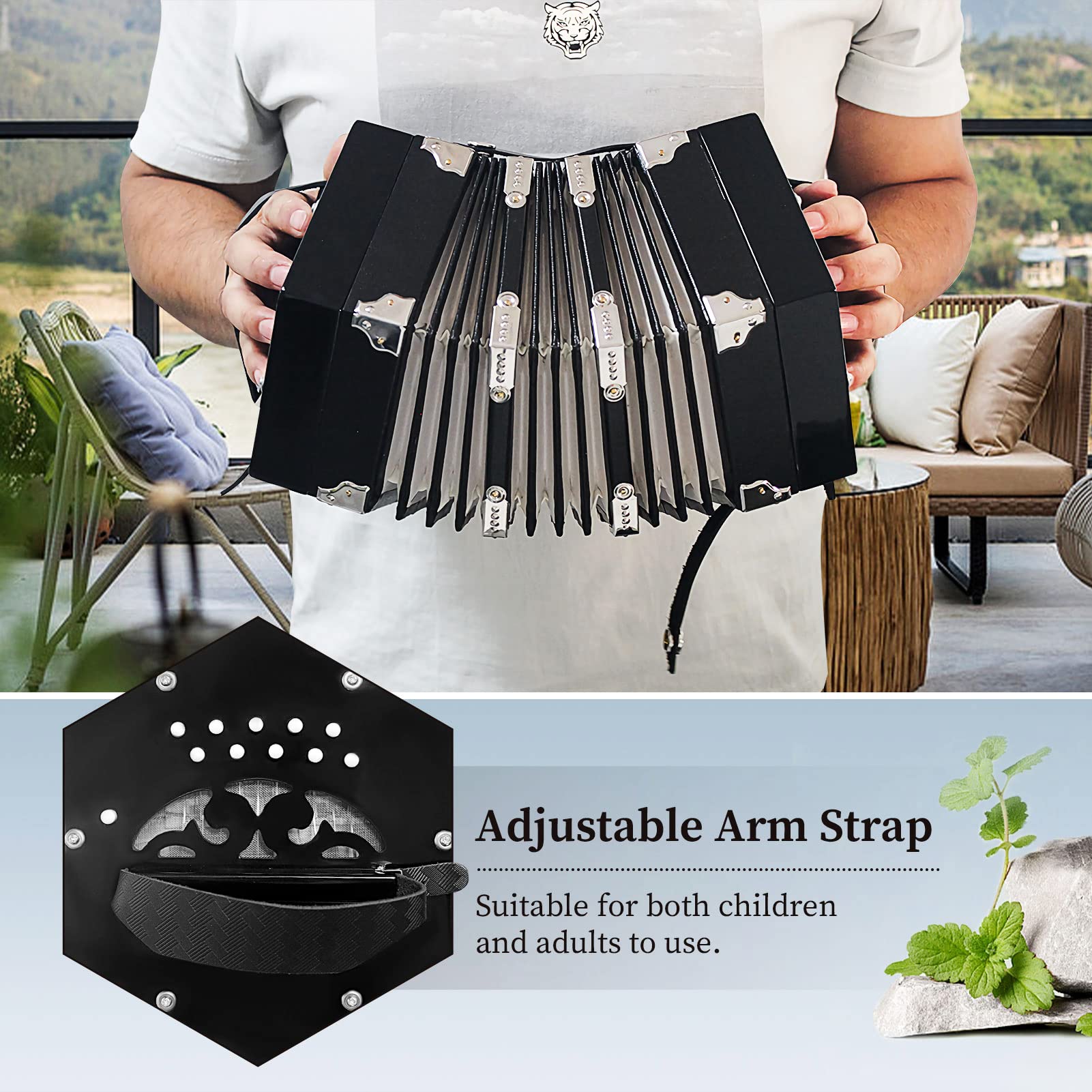 Amazon.com: Concertinas，20 Buttons Accordion For Adults